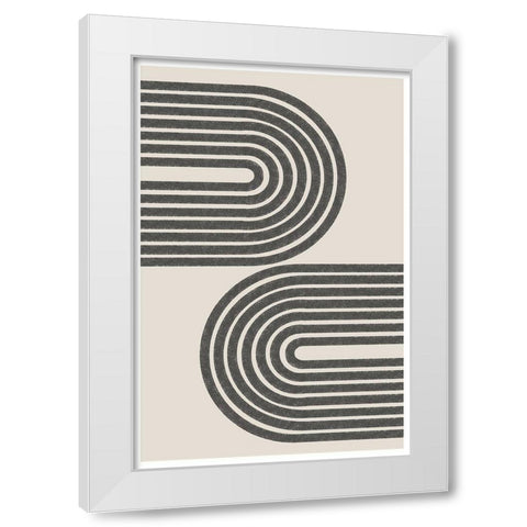 BaB No14. White Modern Wood Framed Art Print by The Miuus Studio