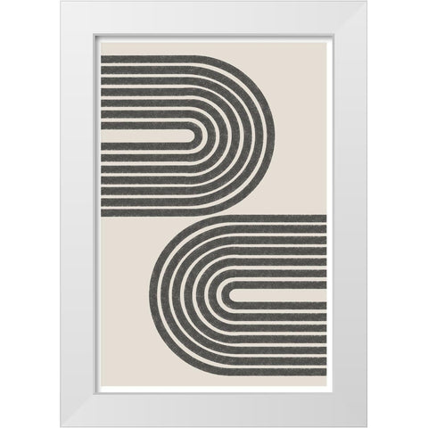 BaB No14. White Modern Wood Framed Art Print by The Miuus Studio