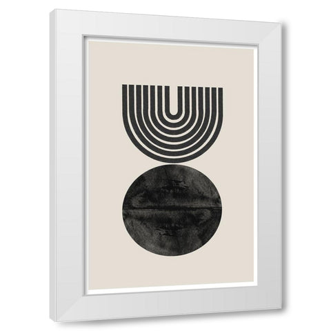 BaB No15. White Modern Wood Framed Art Print by The Miuus Studio
