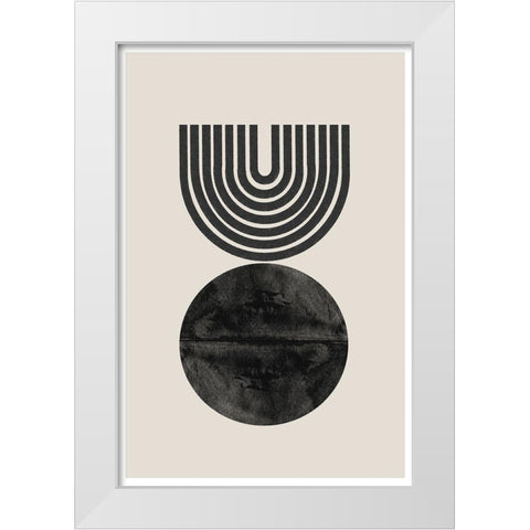 BaB No15. White Modern Wood Framed Art Print by The Miuus Studio