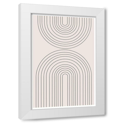 BaB No16. White Modern Wood Framed Art Print by The Miuus Studio