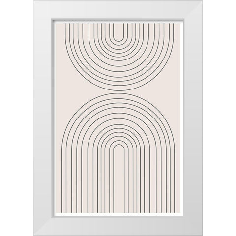 BaB No16. White Modern Wood Framed Art Print by The Miuus Studio