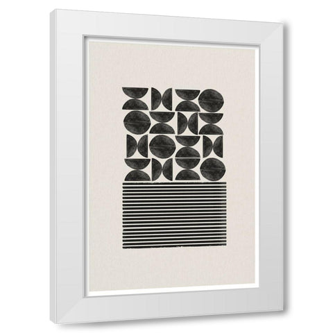 BaB No18. White Modern Wood Framed Art Print by The Miuus Studio