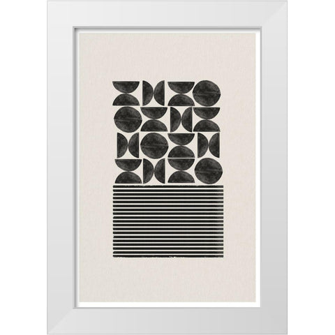 BaB No18. White Modern Wood Framed Art Print by The Miuus Studio