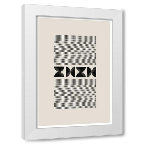 BaB No19. White Modern Wood Framed Art Print by The Miuus Studio