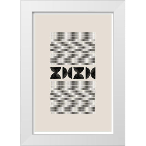 BaB No19. White Modern Wood Framed Art Print by The Miuus Studio