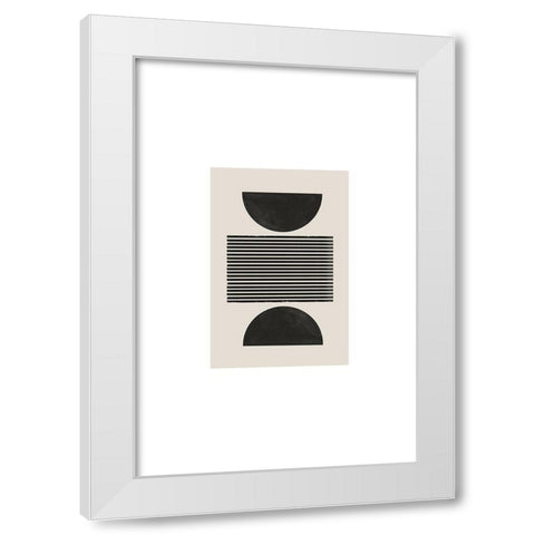 BaB No21. White Modern Wood Framed Art Print by The Miuus Studio
