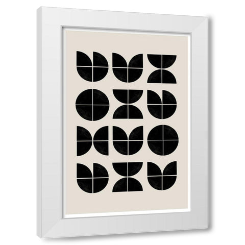 BaB No23. White Modern Wood Framed Art Print by The Miuus Studio