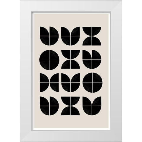 BaB No23. White Modern Wood Framed Art Print by The Miuus Studio