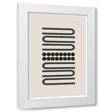 BaB No24. White Modern Wood Framed Art Print by The Miuus Studio