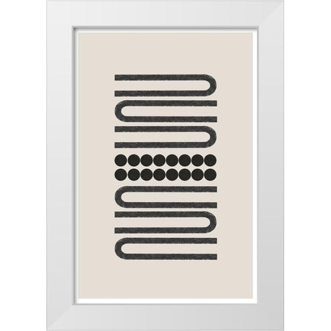 BaB No24. White Modern Wood Framed Art Print by The Miuus Studio