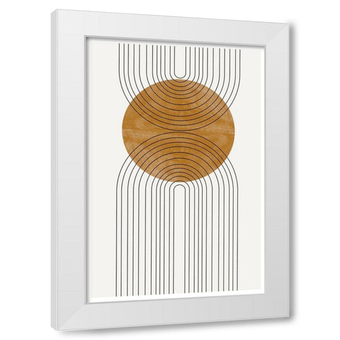 Abstract Flow White Modern Wood Framed Art Print by The Miuus Studio
