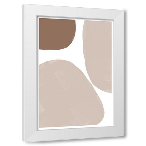 Soft Composition No4. White Modern Wood Framed Art Print by The Miuus Studio