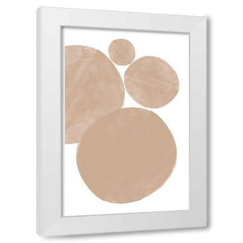 Soft Composition No5. White Modern Wood Framed Art Print by The Miuus Studio