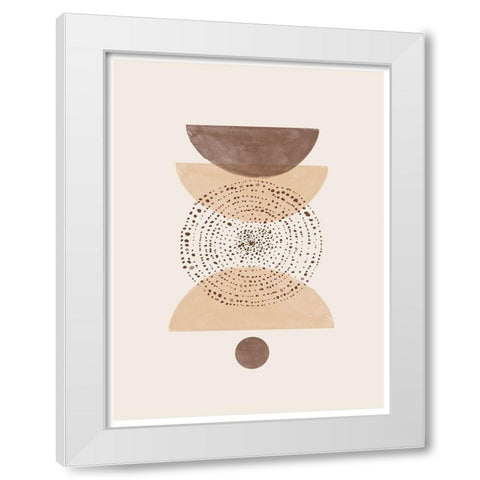 Boho No2. White Modern Wood Framed Art Print by The Miuus Studio
