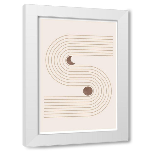 Boho Arch White Modern Wood Framed Art Print by The Miuus Studio