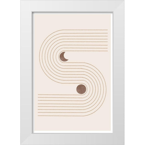 Boho Arch White Modern Wood Framed Art Print by The Miuus Studio