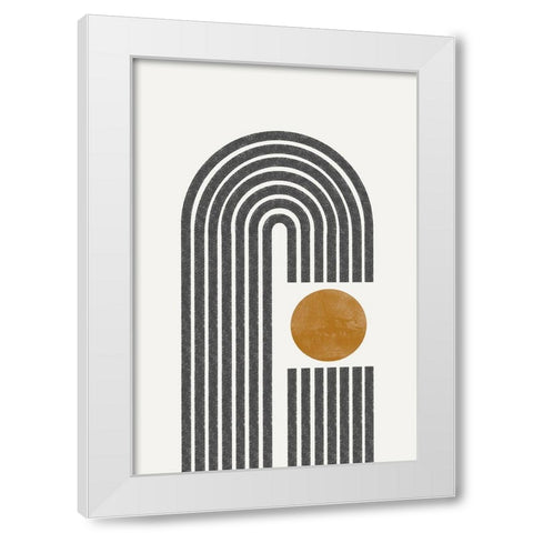 Arch No4. White Modern Wood Framed Art Print by The Miuus Studio