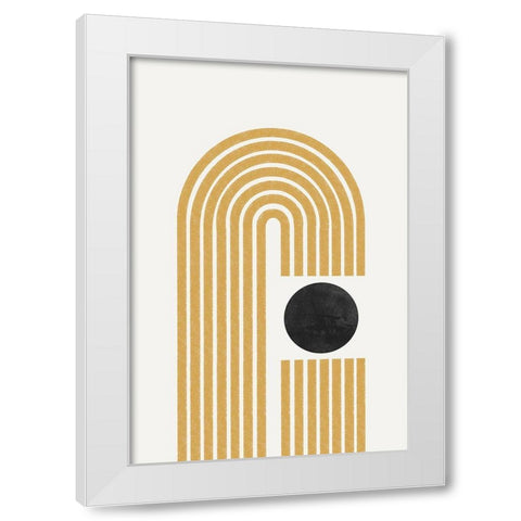 Arch No3. White Modern Wood Framed Art Print by The Miuus Studio