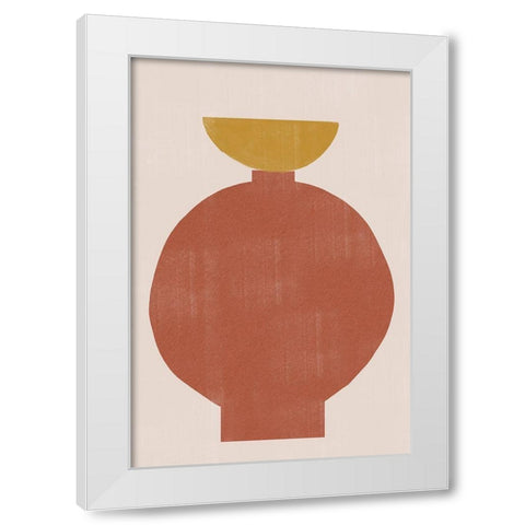 Vase No2. White Modern Wood Framed Art Print by The Miuus Studio