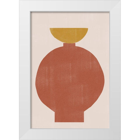 Vase No2. White Modern Wood Framed Art Print by The Miuus Studio