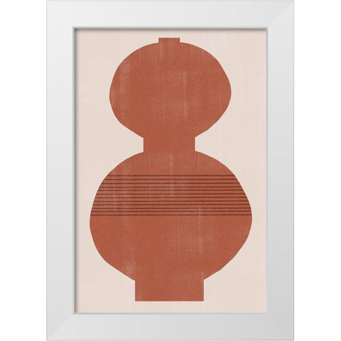 Vase No3. White Modern Wood Framed Art Print by The Miuus Studio