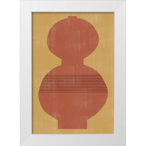 Vase No5. White Modern Wood Framed Art Print by The Miuus Studio