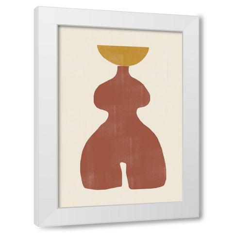 Vase No11. White Modern Wood Framed Art Print by The Miuus Studio