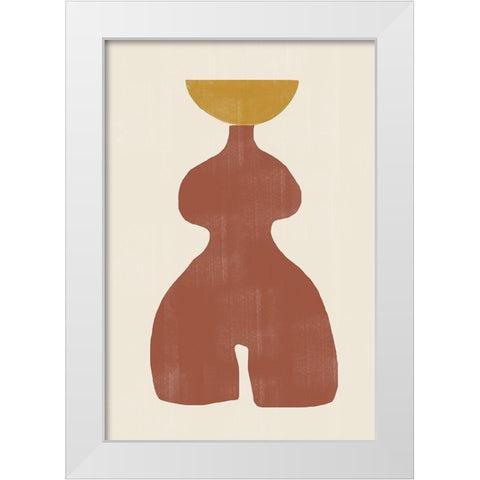 Vase No11. White Modern Wood Framed Art Print by The Miuus Studio