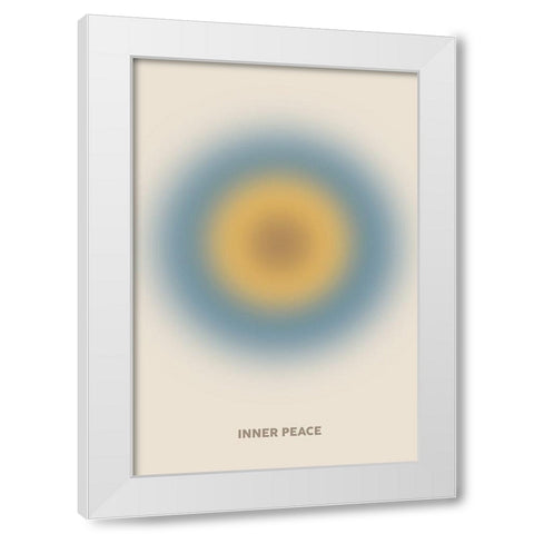 Inner Peace White Modern Wood Framed Art Print by The Miuus Studio