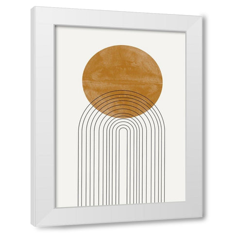 Abstract Flow No2. White Modern Wood Framed Art Print by The Miuus Studio