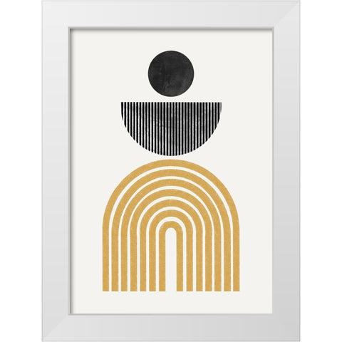 Midcentury Composition White Modern Wood Framed Art Print by The Miuus Studio