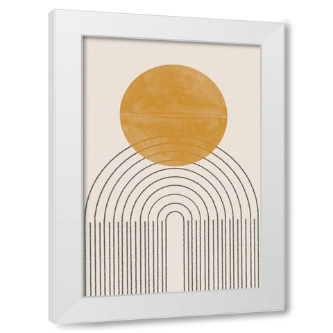Arch Composition No4. White Modern Wood Framed Art Print by The Miuus Studio