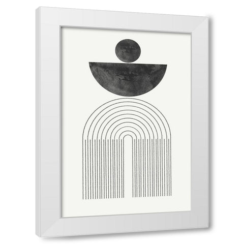 Arch Composition No6. White Modern Wood Framed Art Print by The Miuus Studio