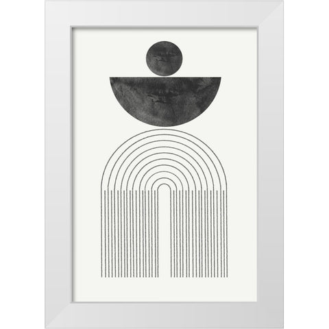 Arch Composition No6. White Modern Wood Framed Art Print by The Miuus Studio