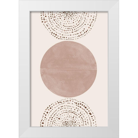 Boho White Modern Wood Framed Art Print by The Miuus Studio