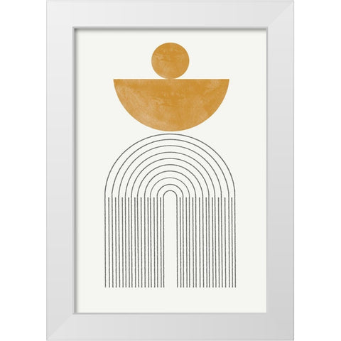 Arch Composition No7. White Modern Wood Framed Art Print by The Miuus Studio