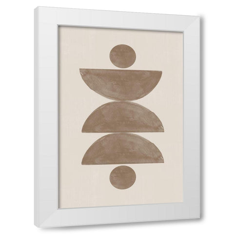 Boho Soft White Modern Wood Framed Art Print by The Miuus Studio