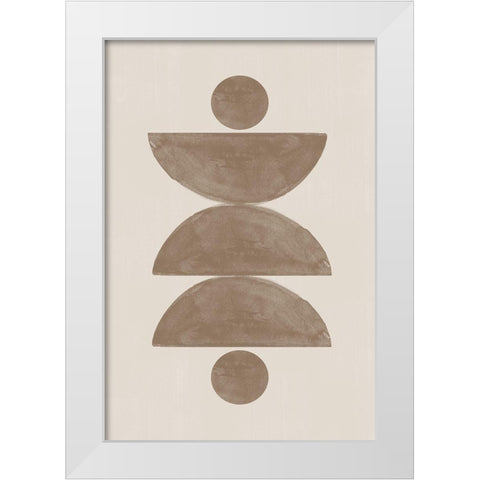 Boho Soft White Modern Wood Framed Art Print by The Miuus Studio