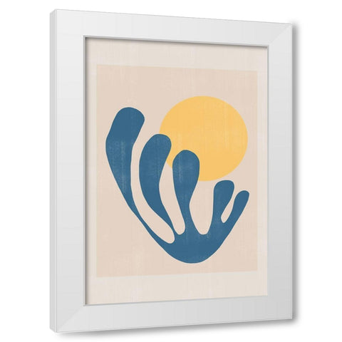Modern Plant No1. White Modern Wood Framed Art Print by The Miuus Studio