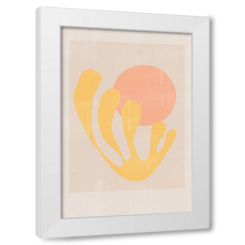 Modern Plant No2. White Modern Wood Framed Art Print by The Miuus Studio