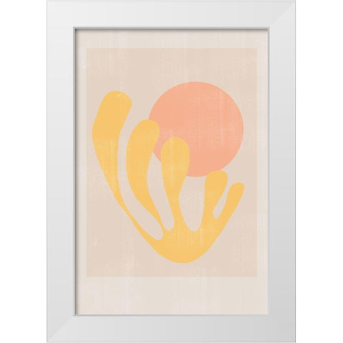 Modern Plant No2. White Modern Wood Framed Art Print by The Miuus Studio