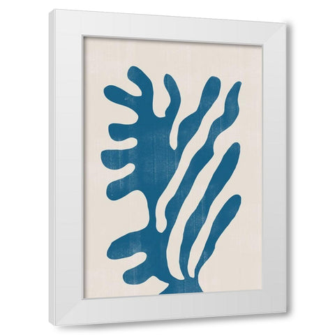 Abstract Plant No2. White Modern Wood Framed Art Print by The Miuus Studio