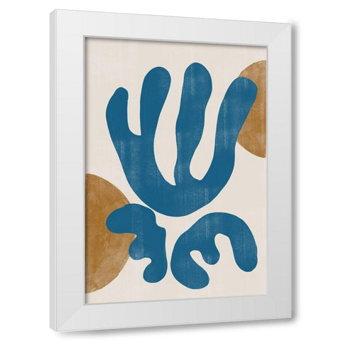 Modern Plant No3. White Modern Wood Framed Art Print by The Miuus Studio