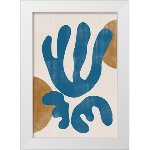 Modern Plant No3. White Modern Wood Framed Art Print by The Miuus Studio