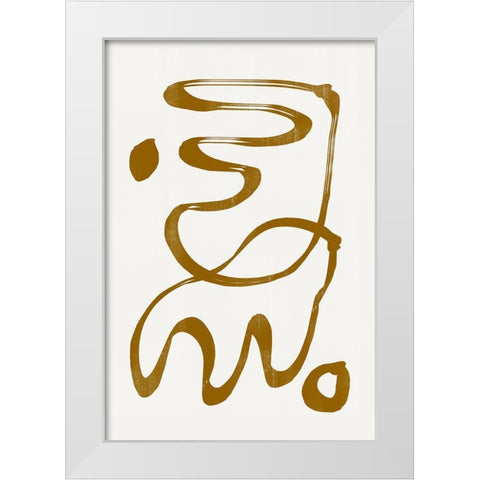 Abstract Line No6. White Modern Wood Framed Art Print by The Miuus Studio