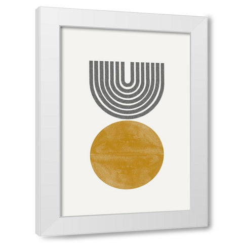 Retro Move White Modern Wood Framed Art Print by The Miuus Studio