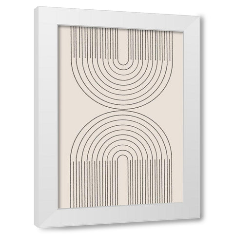 Simple Arch Composition White Modern Wood Framed Art Print by The Miuus Studio