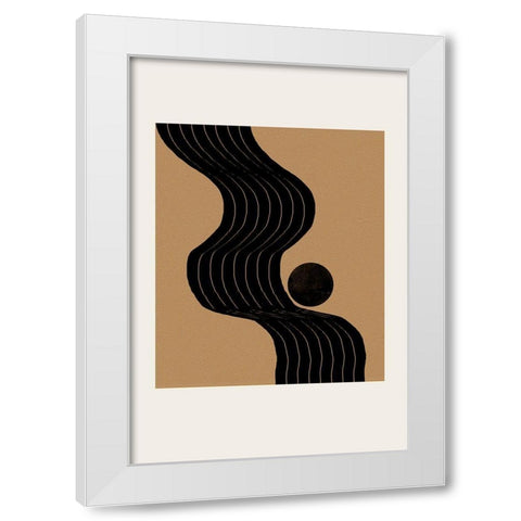 Composition I White Modern Wood Framed Art Print by The Miuus Studio