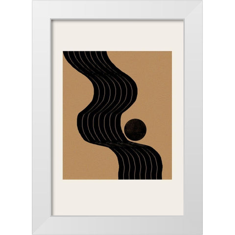 Composition I White Modern Wood Framed Art Print by The Miuus Studio